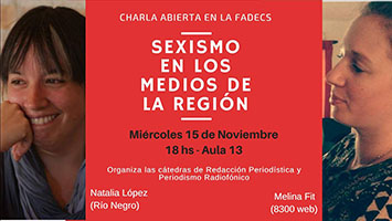 CHARLA SOBRE SEXISMO EN LOS MEDIOS DE COMUNICACIÓN UNCO